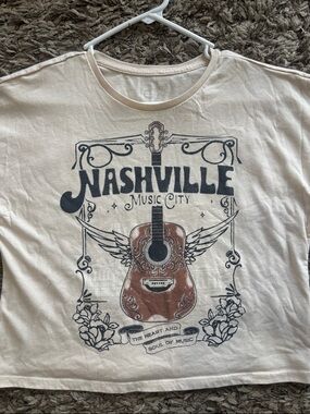 wonder nation Beige Nashville Music City Graphic Tee